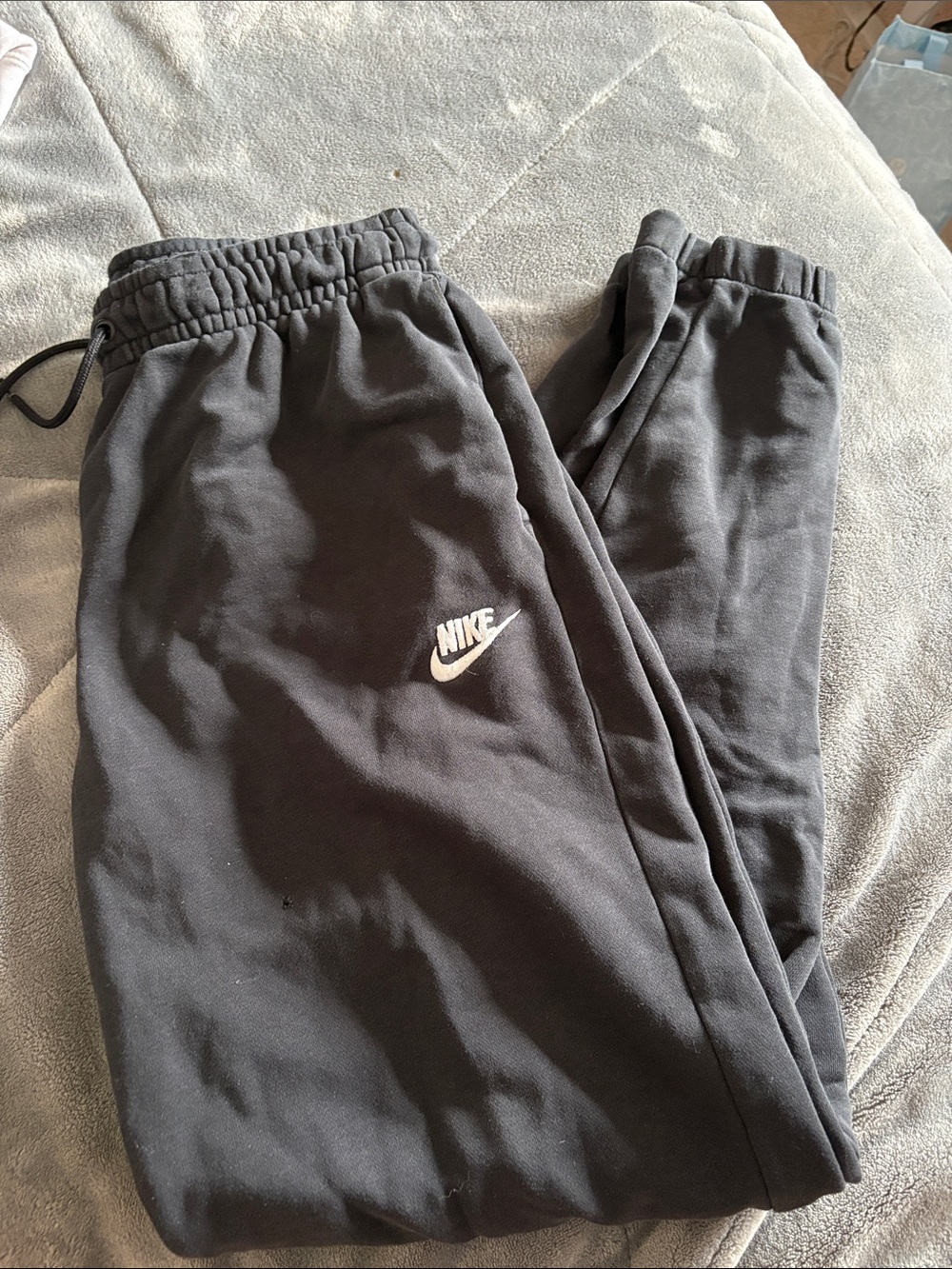 Nike Black Womens Sweatpants with White Swoosh